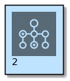 @startuml

'create equivalent of icons shown here https://github.com/awslabs/aws-icons-for-plantuml
sprite $Batch [64x64/16z] {
xLQ7bjim30CdzFzVtEV1iErPkJpT7iYm5aWDKERujFZ5Bp8YkSvM011VfMzSDy2Mw1JidbCGAtmllmbPuIkoImjyGUsyBV4LV95_Xny50bpW4uTRAjOKu81b
Xa0vbX3OKFG5C0IMNLyxXA_3PvW5hqHSOFBP_Ovk4036hYi0pJdTCgqD6A0g4FQ0hOwygxSikGOanw11AuvtomxXjNiRDECmn21xxTkJP0N4tdy1Gmu5T2GW
6ygFL_sqbx3NvA_FVtt_ri_F1CZNra-10TpNhvVr2KGcyVCOdoBySlpv-jC1ZSVveO36_Fwb0UASqGqG0QpfJgP2Eo60u59-fLVozhhdNk2WTeDpq2O6AAL_
uV7KGPNO2lya17gz1pMiD1VmFNH9IBLNe3xA3q07eNsMy_WdXESwU4jRmddEk-FUuPFjjthiqAEGVUz8rlqmsK1nhtYlklvp7vWRfka0jUNITUdTzgxFyzLx
-Ikh_YdmYr_y0G
}

!unquoted procedure $SpritePass2($MySprite)
rectangle "<$MySprite>\n2" as 2
!endprocedure

$SpritePass2($Batch)
@enduml
